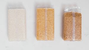 flat lay rice composition