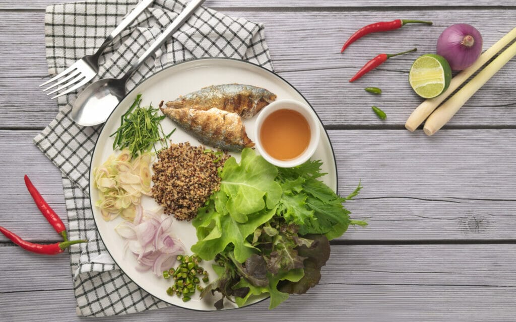 quinoa mackerel salad